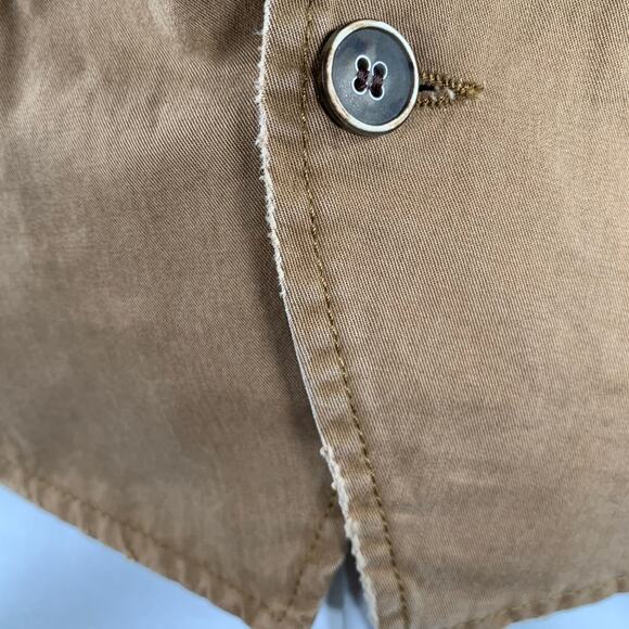 DANIELE ALESSANDRINI Size L Khaki Cotton Buttoned Vest - Picture 5 of 8